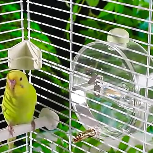 250ml Automatic Bird Water Dispenser with Touch Needle Mechanism Easy Refilling Waterer Bottle for Cage Mounting
