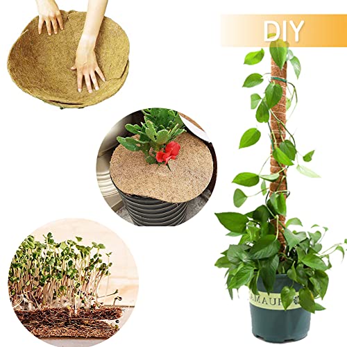 Coco Coir Liner, Yarrdfir 16x120 inch Natural Coconut Liners for planters Flower Basket, Natural Coconut Fiber mat, Garden Decoration, Animal pet pad, Reptile Carpet, Snow Mat - size: 16x120