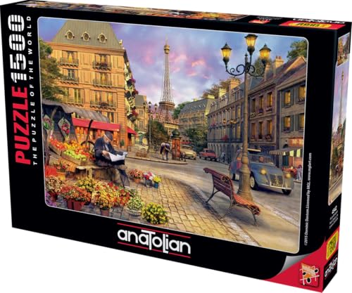 Anatolian Puzzle - Paris Street Life, 1500 Piece Jigsaw Puzzle, #4542 - color: Paris Street Life