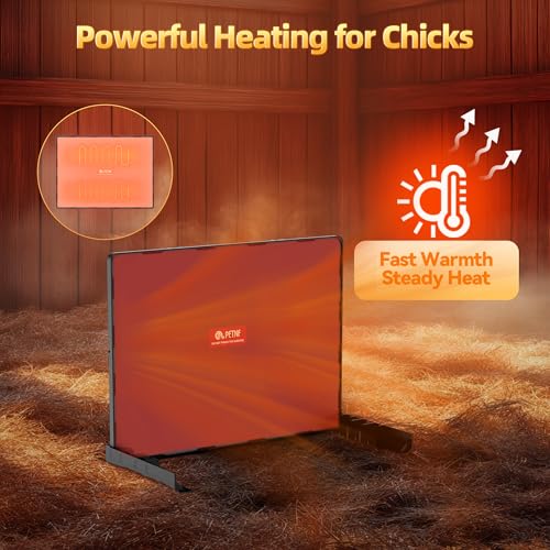 Brooder Plate for Chicks – Adjustable Chick Heat Plate, Heat Plate for Chicks with 95–167℉ Temperature Control, Height Adjustable Chicken Brooder Heater, Anti-Roost Design, Safe ABS Chick Brooder