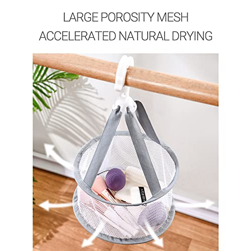 SooGree 2PCS Makeup Brush Dryer Hanging Mesh Rack Basket for Makeup Tool | For Makeup Tools Cleaning, Mini Cosmetic Brushes Sponges Drying Holder, Organizer, Beauty Egg Drying Net - color: White
