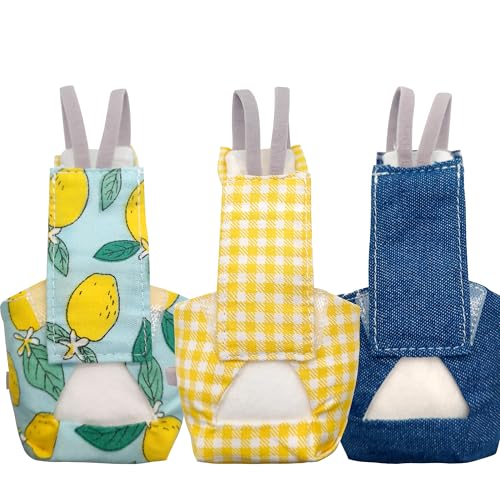 VANFAVORI Bird Diaper Flight Suit with 80-inch Elastic Leash, M Size 3 Pack | Includes 3 Flight Suits, 3 Flying Leashes and 3 cotton pads. For Birds, Cockatiels, Parakeet and Similar Parrots (80-105 g).