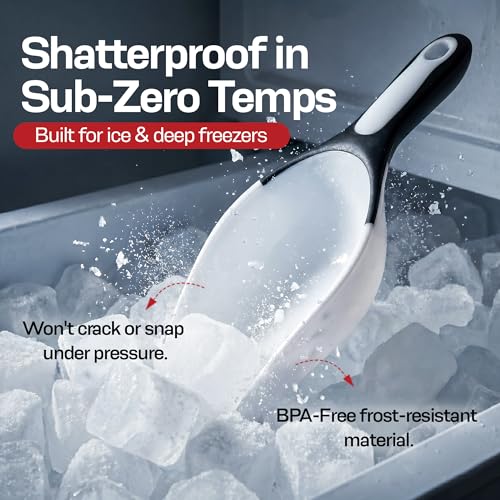 Rockland Guard 1-Cup Multipurpose Scoops (3-Pack) – Flexible Funnel Tip for Spill-Free Pours – Heavy-Duty Ice Scoop for Freezer & Ice Machine – Dog Food Scoop & Flour Scoop for Canisters - size: 3 Pack