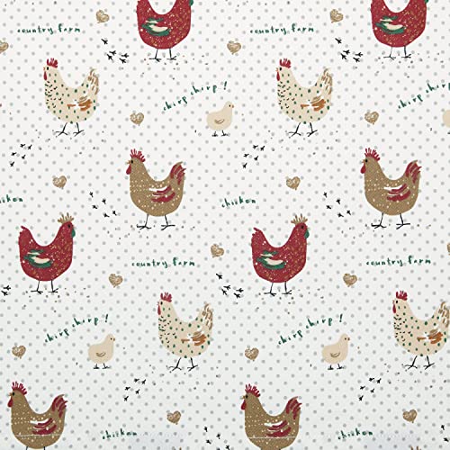 Farmhouse Chicken Cotton Bib Apron Pocket Adjustable Strap