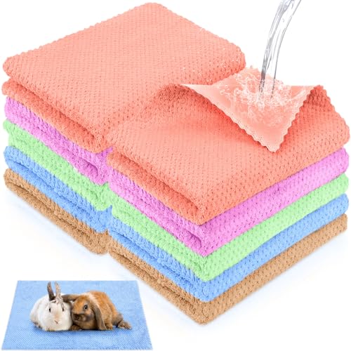 10 Pcs Guinea Pig Cage Liners Washable Rat Bedding for Guinea Pigs Controlling Absorbent Waterproof Pee Pads Blanket for Rabbits Hamster Small Animal Chinchilla(Grid,18x24 Inch,Multicolor) - color: Multicolor, size: 18x24 Inch, style: Grid