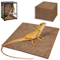 10 Pcs Reptile Carpet 12x12 Inch Coconut Fiber Mat for Tank Bedding | Natural Coconut Fiber Reptile Carpet Liner Flooring, Absorbent & Reusable For Bearded Dragons, Tortoises, Lizards & Geckos - size: 10 Pcs (12X12in)