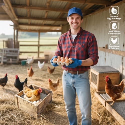 Washable Nesting Pads for Chicken Coop – 8 Pack 12x12 Inch Reusable Chicken Nesting Mats with 4 Fake Eggs, Easy Clean & Durable Laying Box Accessories for Hens (Gray) - color: Gray-8pcs