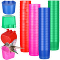 100 Pcs Cage Cups Chicken Feeder Cup 8 oz Hanging Bird Food Water Bowl Coop Bunny Cage Feeding Dish Game Fowl Supply for Poultry Pet Parrot Parakeet Rabbit Parakeet Pigeon(Blue, Red, Rose Red, Green) - color: Blue, Red, Rose Red, Green