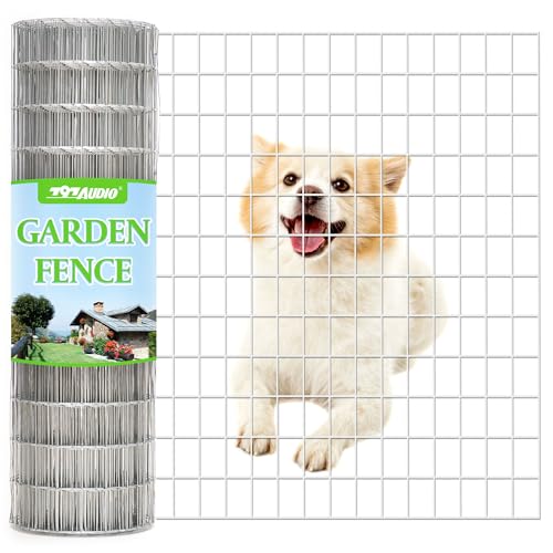 Metal Garden Fence, Hot Dip Galvanized After Welding, 2"x3" 16 Gauge, 48inch H x 100ft L Welded Wire Fencing,2/3/4/5/6ft Tallx50/100 ft Long Hardware Cloth for Yard,Farm,Chicken,Dog,Vegetable Protect - color: Galvanized, size: 2"x3" 48inx100ft