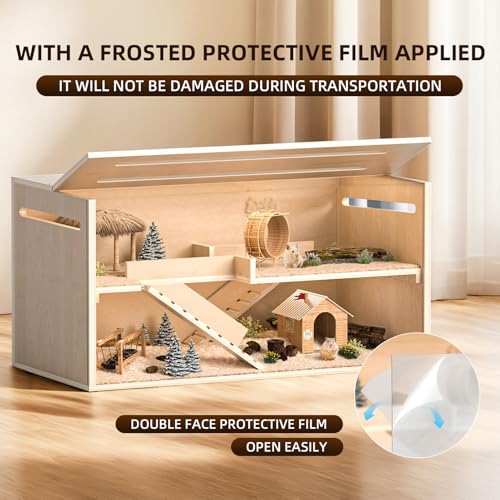 Pine Small Animals Houses&Habitats Chewproof, 40" Pine Guinea Pig Cage Hamster Cage for Small Animals (40" Large, High-Legged Stick) - size: 40.0"L x 20.0"W x 20.0"H