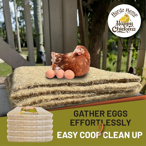 Nesting Pads for Chicken Coop 13”x13-100% Natural, Super Absorbent & Odor Control, Biodegradable Chicken Nesting Pads - Ideal for Nesting Boxes for Chickens - Durable Nesting Box Pads