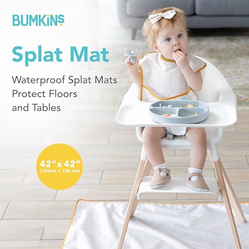 Bumkins Baby Splat Mat for Under High Chair, Babies Toddlers Eating Mess Mat, Waterproof Reusable Cloth for Arts and Crafts, Playtime Mat for Kids, Floors or Tables, Fabric 42inx42in, Desert Boho - color: B2 Wander