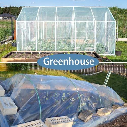 Clear Tarp 7x10 FT Waterproof Heavy Duty Vinyl Cover with Grommets for Patio Enclosure Plants Chicken Coop & Porch Winter Protection - size: 7X10FT