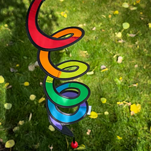 In the Breeze Hummingbird Flowers 6-Panel Kinetic Hot Air Balloon Wind Spinner,11" W x 17" H, 26" Tail,1047 - color: Hummingbird Flowers