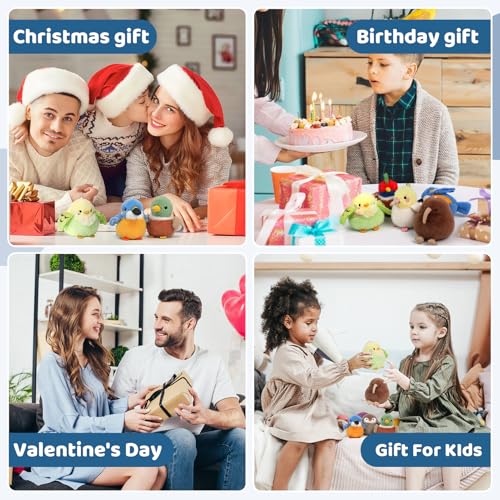 Bird Stuffed Animal Realistic Cute Sparrow Bird Plush Backpack Pendant Simulation Toy Plush Suitable Christmas Birthday Valentine's Day Gift for Kids - color: Sparrow