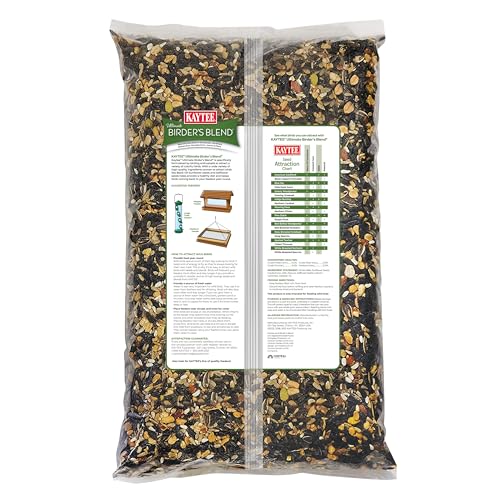 Kaytee Ultimate Birder's Blend Food,Wild Bird Seed for Grosbeaks,Cardinals,Nuthatches,Woodpeckers & More Outside Feeders,10 Pound,(Pack of 2) - size: 160 Ounce (Pack of 2), style: Birder's Blend
