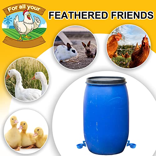 Tanlade 50 Pcs Automatic Chicken Waterer Cups Chicken Feeder for PVC Pipe Waterer Kit for Poultry Duck Goose Turkey Bunny (Blue,Classic) - color: Blue