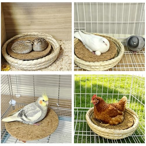 18PCS Pigeon Nest Pads Coconut Fiber Bird Nesting Material for Chicken - size: 18 Pcs
