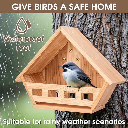 SWANGSA Cedar Mourning Dove Nesting Box, Birdhouses for Outdoor Doves and Other Small Birds - size: 1 Pack