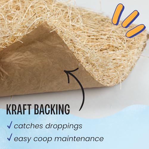 MagJo Aspen Nesting Pads for Chicken Coops - USA Grown Aspen Excelsior Nest Box Liners 13x13-12 Pack - size: 12 PACK
