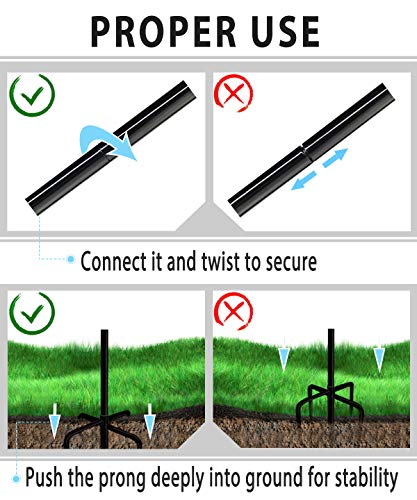 Outdoor Shepherd Hooks 76 inch Tall for Bird Feeder (2 Packs), Adjustable Metal Garden Poles for Hanging Plants Solar Light Lantern, Bright Black - size: 76IN