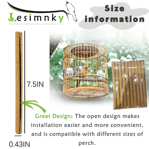 30PCS Birds Perch Covers, Sand Perch for Bird Cage Platform Accessories Bird Perch Covers Sandpaper Sand Perch Covers for Parakeets Canaries Finches & Small Birds, Yellow