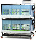 Hatching Time 15" Chick Brooders – Stackable & 2-Section Options, Automatic Heating, Easy-Clean Tray, Includes Feeders & Drinkers, Perfect for Quail, Chickens, Ducks & Baby Birds (2 Layer) - style: 3 Section, 2 Layer