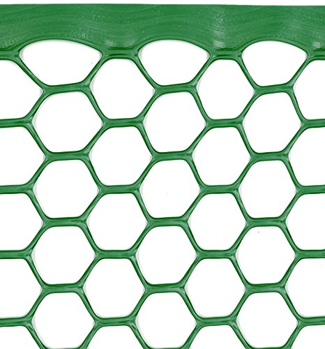 Tenax Poultry Fence - Durable Plastic Poultry Fencing - 4 ft x 25 ft - Green Plastic | Poultry Hex Mesh - color: Green, size: 4-ft x 25-ft