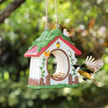 Bird Feeder House,Outdoor Hanging Bird's Nest, Hummingbird Houses,Wooden Fence Design, Butterfly and Bird Accents,Outdoor Hanging Design (Tengman Pattern) - style: Tengman pattern