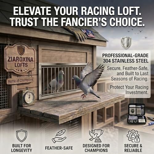 304 Stainless Steel Pigeon Trap Door Loft Bob Wire 19.7" x 9.8" | Heavy-Duty Welded Construction, One-Way Gravity Entry, Smooth Gate, Controlled Access, Return Flight Training, Rustproof - size: 19.7 x 9.8 Inches
