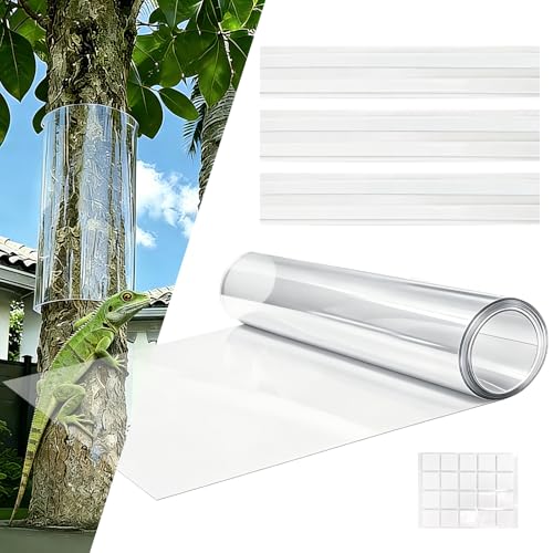 oyhqes Iguana Tree Wrap Tree Trunk Protector Guard for Iguana Prevention | 59 × 15.75in PET Plastic Anti-Reptiles Climbing Barrier Thickened Tree-Safe Guard with Strong Tape & Nano Adhesive - style: 59*15.75in