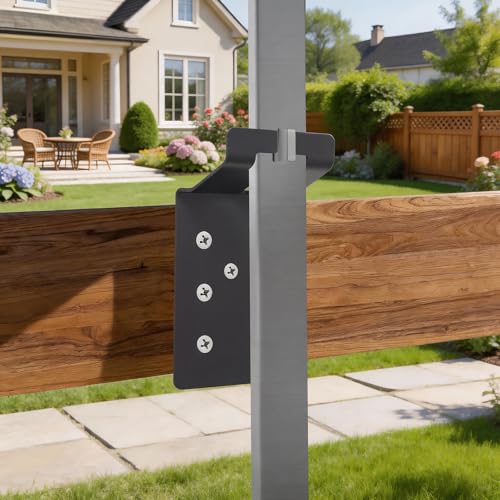 32 Pcs Black T-Post Bracket 3" | Post Mount Bracket for Signs, Fences, Mailboxes & Bird House Feeders - color: Black, size: 32 Pcs