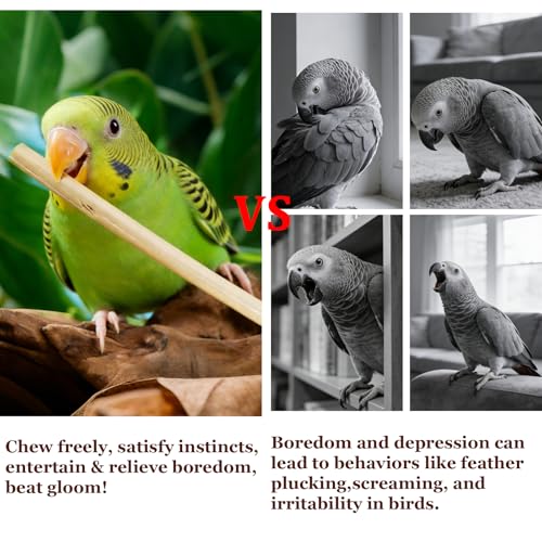 Hamiledyi Natural Bird Toys Foraging Parrot Shredding Toys Wheat Straw Chewing Toy for Cockatiel Lovebird Parakeet Budgie Small-Medium Birds (100 Pieces) - size: 100 pieces