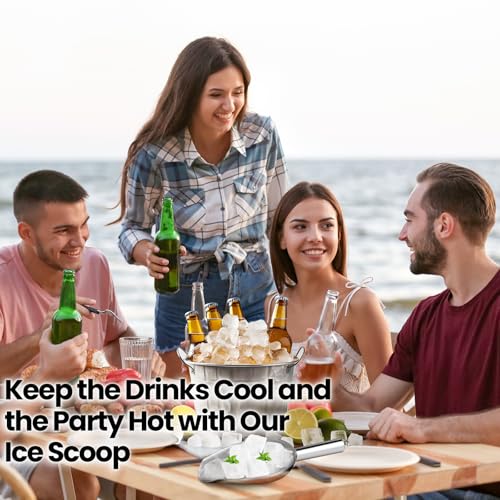 OLESBUR Premium Ice Scoop for Freezer - Multipurpose Metal Ice Scoop for Ice Machine - Stainless Steel Small Ice Scooper for Ice Bucket - Kitchen Gadgets Cookie Flour Pet Dog Food Scoop (3oz) - size: 3oz