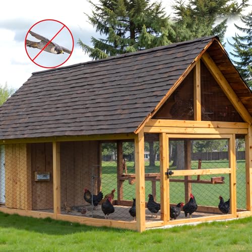 Unves 50 x 50 Ft Bird Netting, 2.4" Square Mesh Bird Net for Chicken Coop, Nylon Heavy Duty Poultry Netting Garden Protection for Chicken Run, Protect Plants Fruit Trees from Deer and Animals - size: 50' x 50'