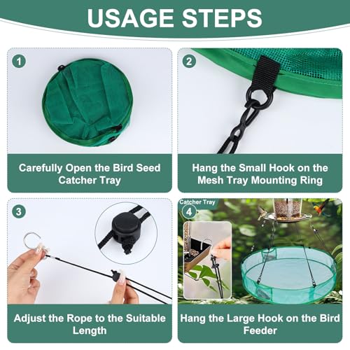 2Pcs Bird Seed Catcher for Outdoor Feeders, Bird Feeder Trays to Catch Seed, Upgraded Version Can Prevent Strong Winds. (24 inches) - style: 24 inches