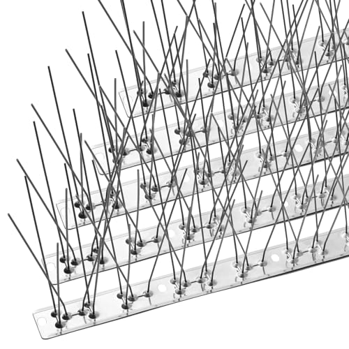 OFFO Bird Spikes with Stainless Steel Base, Covers 134.6 Feet(41m) Durable Bird Spikes Arrow Pigeon Spikes Fence Kit for Keeping Small Bird, Crows and Woodpeckers Away - size: 134.6 Feet