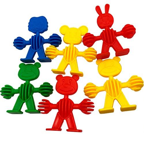 by M&M 1010 Pk6 Manimals - Brightly Colored Bird Foot Toys, Smooth Shape, Durable Plastic, Interlocking, Fun for Pet Birds to Manipulate, Great for Small to Medium Size Pet Birds