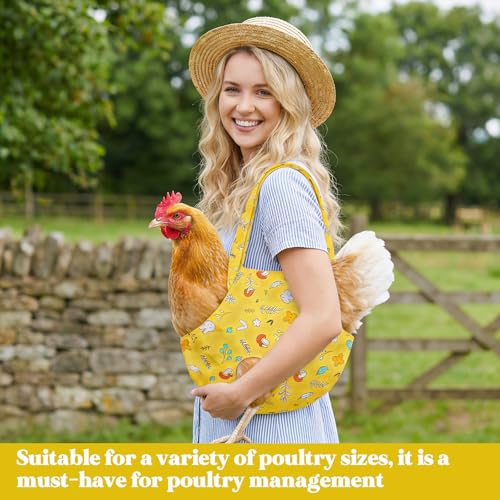 1 Pack Chicken Holder Bag Chicken Carrier Sling Supplies with Handle Catching Hand Bag Canvas Chicken Sling for Farm Rooster Hen Poultry Transport Traveling