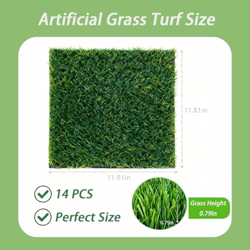 14 Pcs Chicken Nesting Pads, 12 x 12 Inch Washable Nest Box Bedding | Artificial Grass Nesting Mats For Chicken Coops, Nest Boxes, Egg Laying Areas, Reusable, Washable And Easy To Clean