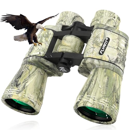 20x50 High Powered Binoculars for Adults, Waterproof Binoculars with Low Light Vision for Bird Watching Hunting Camping Travel Cruise Hiking Sports Stargazing, Unique Gifts for Men - color: Green Camouflage