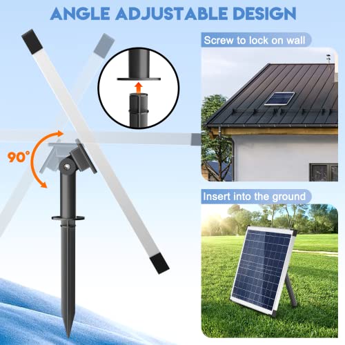 Antfraer 25W Solar Pond Pump, Solar Water Fountain Pump with 320GPH Adjustable Flow, Solar Water Pump with 7 Nozzles, 6.6ft Tubing, Dry Run Protection for Garden, Ponds, Waterfall, Fountain - style: 25W