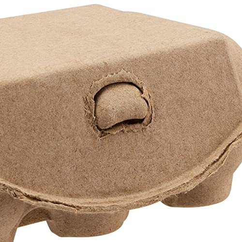 50 PCS Paper Egg Cartons, 6 Egg Cartons Pulp Egg Cartons for Kitchen, Farm, Market, Travel and Transport, Brown