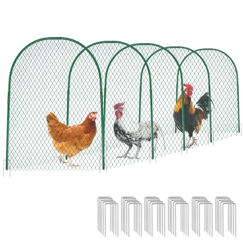 UNIFAMILY Chicken Tunnel, Chicken Coop Run, 157×31 Inches Chicken Tunnels for Outside Yard, Easy Installation Tunnel Runs Suitable for Chick, Duck, Rabbit, Large, Green
