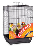 Prevue Pet Products Square Roof Bird Cage Kit Ideal for Small Birds - Black | Stand Compatible Enclosure, Simple Cage Assembly, Easy to Clean and Maintain - color: Black