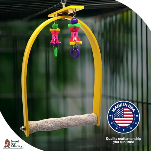 Sweet Feet and Beak Whirly Bird Swing, Small Indoor Pedicure Perch - size: Small