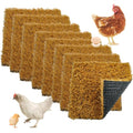 8 Pack Reusable Chicken Coop Nesting Pads,Washable Nesting Box Pads Soft Cuttable Artificial Grass Mat 11.8x11.8 in Hen Coop Bedding Liner Chicken Cage Accessories (Yellow) - color: Yellow