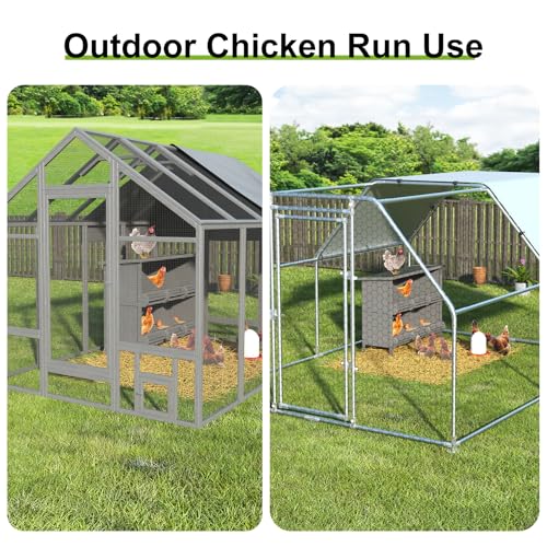 2-Tier Nesting Boxes for Chickens,Chicken Laying Boxes with Perch | Wooden Chicken Nesting Box for Poultry, Solid Wood Egg Laying Box for Hens, 6-Compartment - size: 45.3"L x 15.4"W x 34.6"H