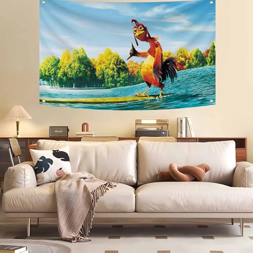 Funny Chicken Flag 3X5 Feet SIX Banner College Dorm Room | Man Cave Frat Wall Outdoor Decor,With 4 Brass Grommets - color: G4
