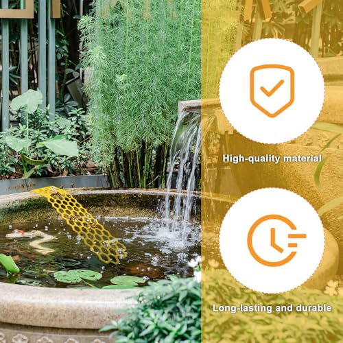 2PCS Floating Bee Ladders, Beehive-Shaped Floating Bee Island for Drinking, Butterfly Bee Waterer Ladder for Bee Watering Station Pool, Wild Bee Bird Bath Feeding Equipment (Yellow, White)